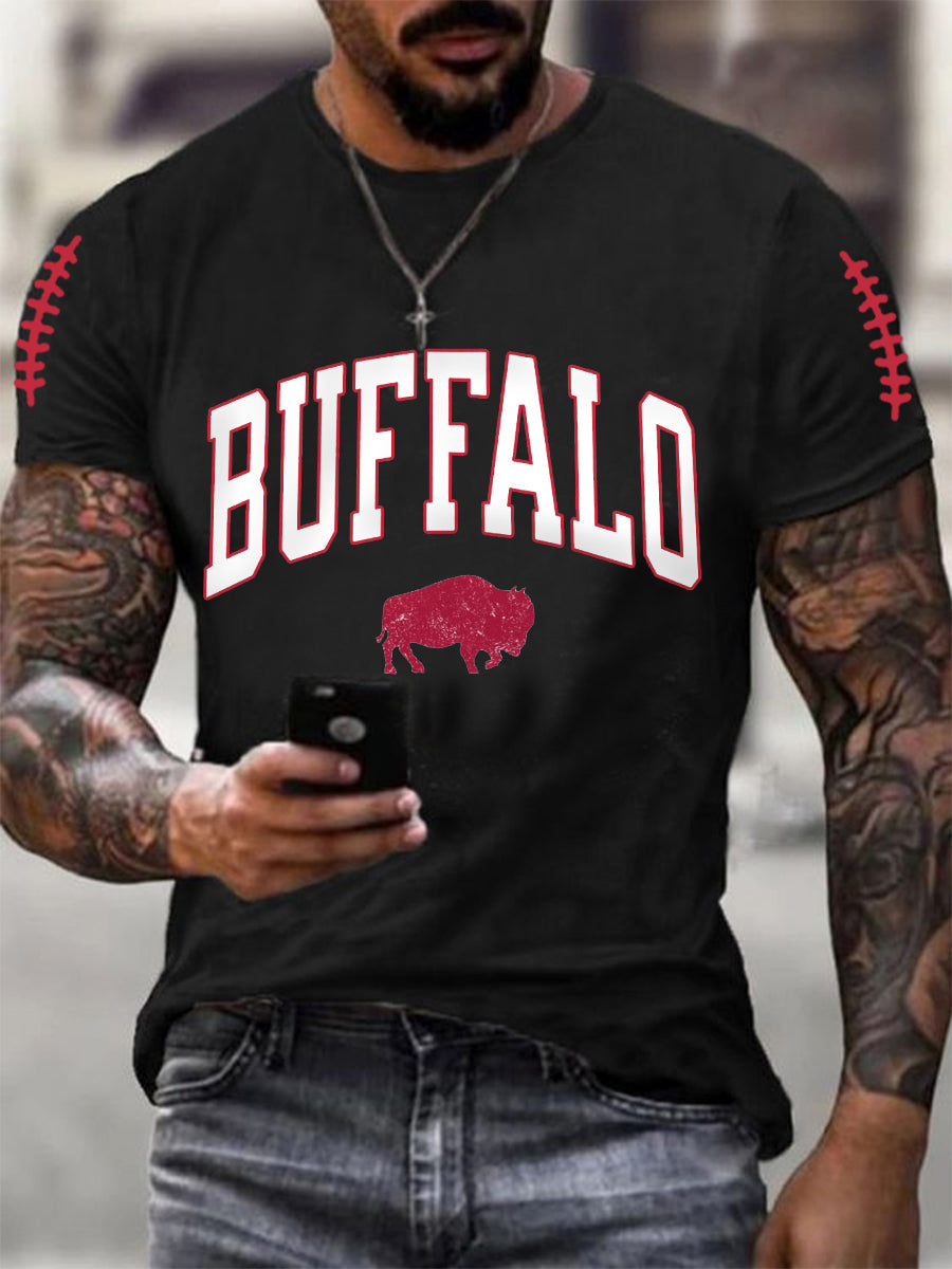 Men's Football Fans Lovers Gameday Casual Tee