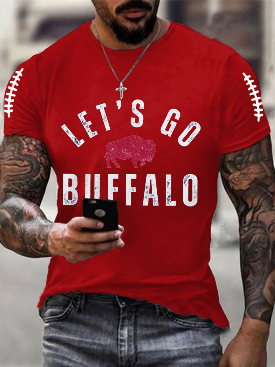 Men's Football Fans Lovers Gameday Casual Tee