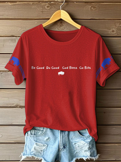 Women's Buffalo Football Lover Printed T-shirt