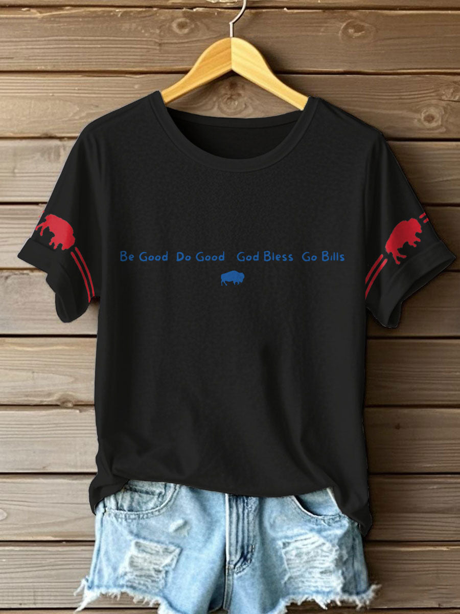 Women's Buffalo Football Lover Printed T-shirt