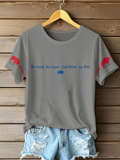 Women's Buffalo Football Lover Printed T-shirt