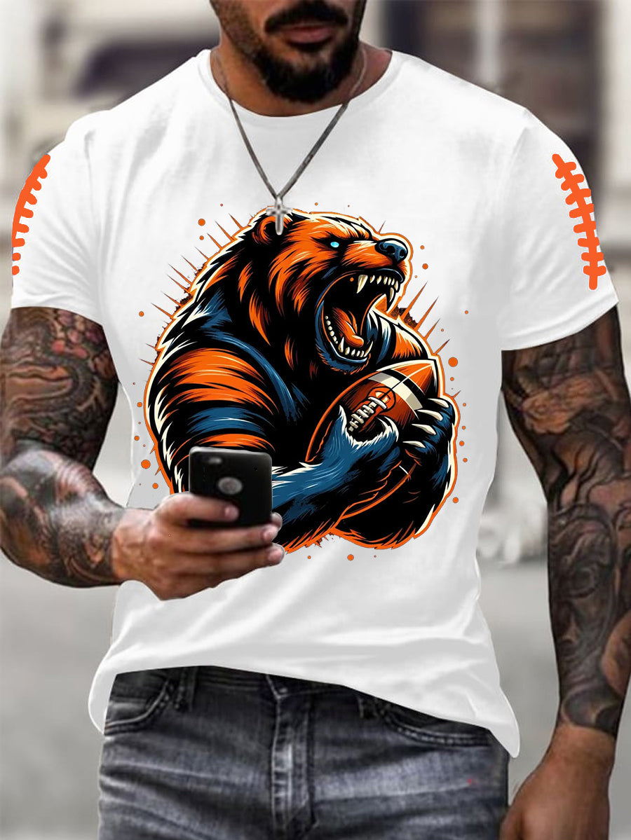 Men's Football Fans Lovers Gameday Casual Tee