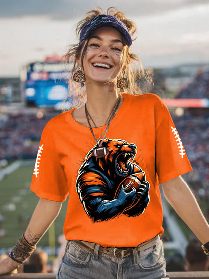 Women's Football Fans Lovers Gameday Casual Tee