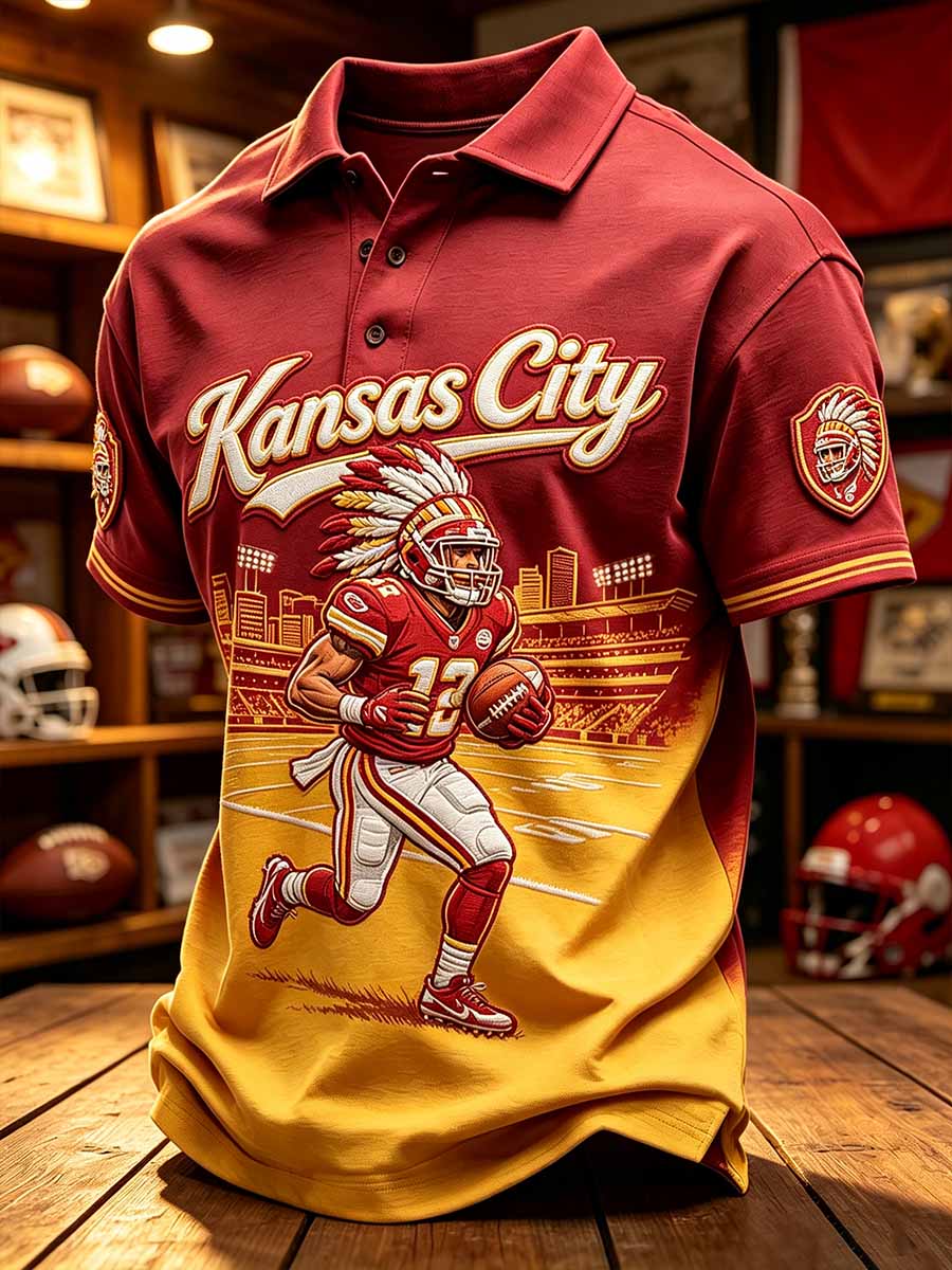 Men's Kansas City Chiefs Printed Polo Shirt