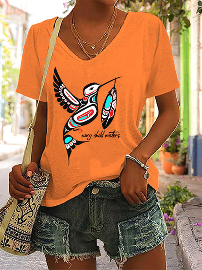 Women's Every Child Matters Printed Casual T-Shirt