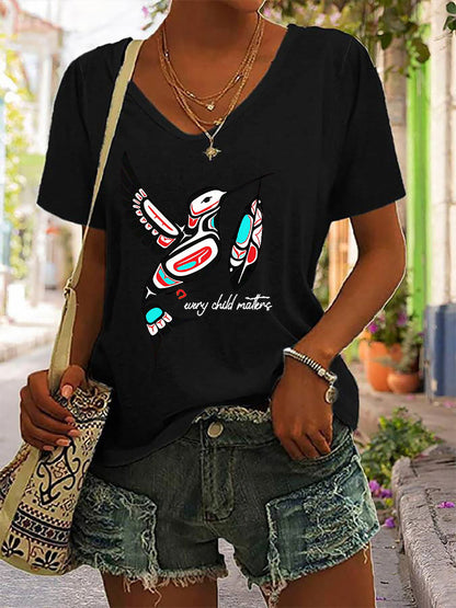 Women's Every Child Matters Printed Casual T-Shirt