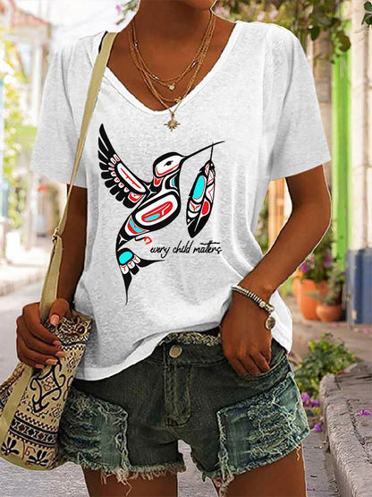 Women's Every Child Matters Printed Casual T-Shirt