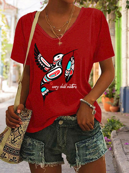 Women's Every Child Matters Printed Casual T-Shirt