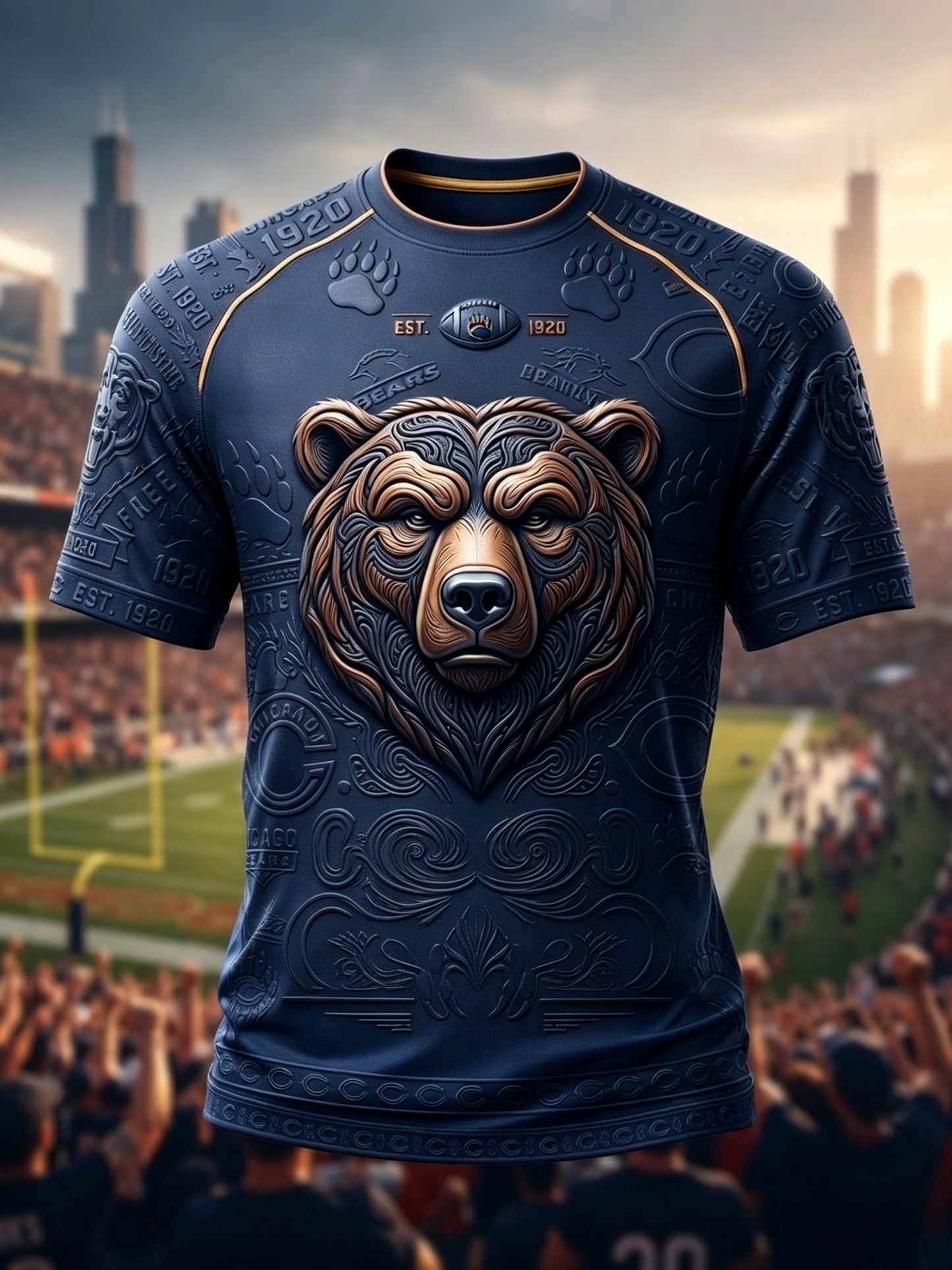 Men's Vintage Chicago Bears Football T-Shirt