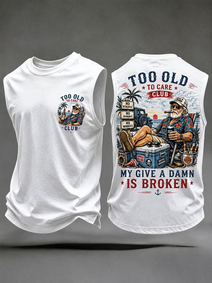 Men's 'my give a damn is broken' tank tops