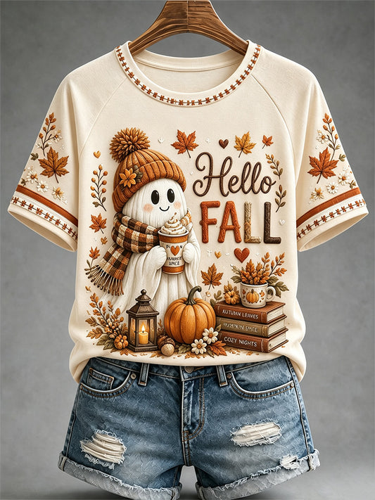Women's Fall Print Casual Tee