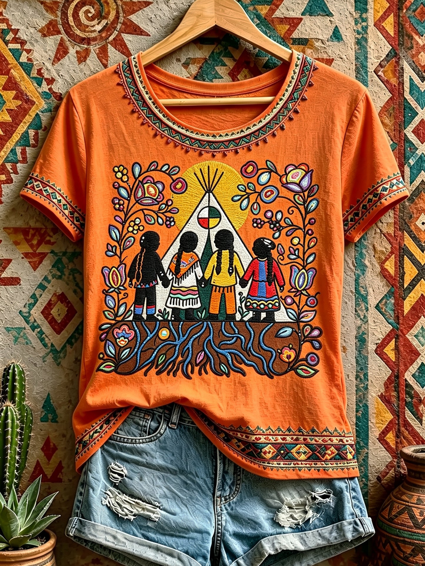 Women's Every Child Matters Printed Vintage Fashion Loose Short Sleeve T-Shirt
