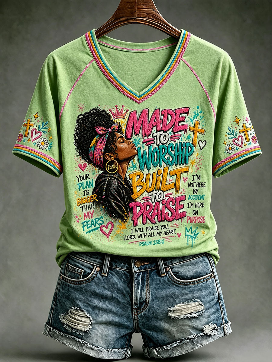 Women's MADE TO WORSHIP BUILT TO PRAISE T-shirt