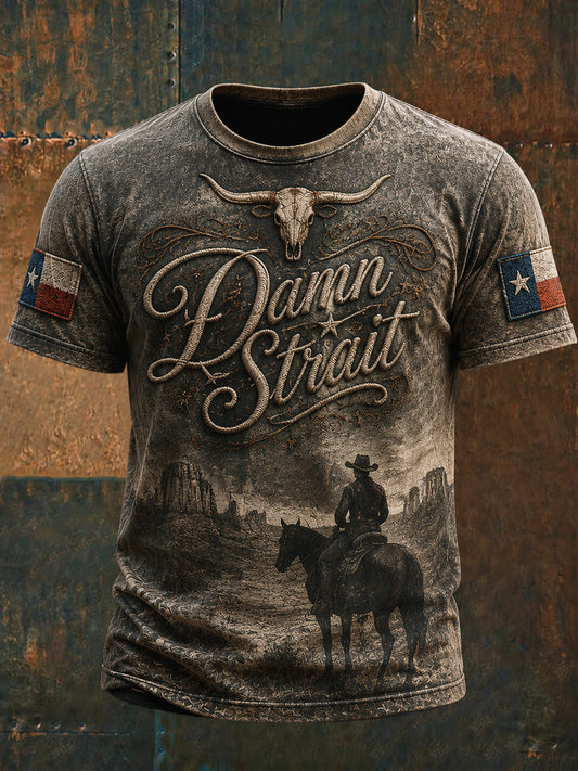 Men's Rustic Western Style Graphic Tee