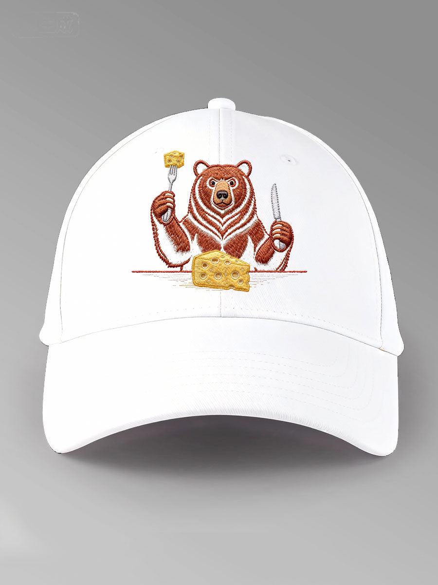 Unisex Bears Eating Cheese Football Lover Print Hat