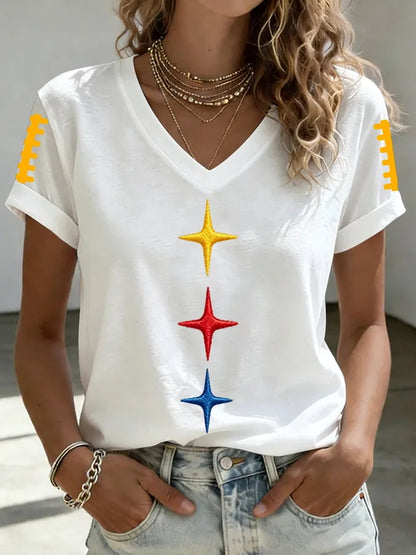 Women's Pittsburgh Football Short-sleeved T-shirt