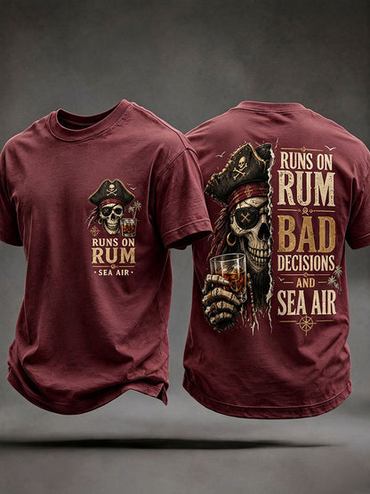 Men's 'Runs On Rum, Bad Decisions, And Sea Air' T-Shirts