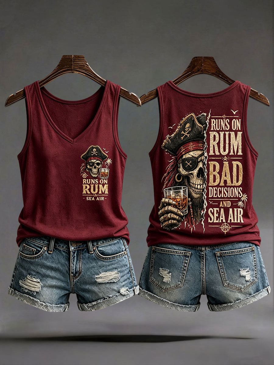 Women's 'Runs On Rum, Bad Decisions, And Sea Air' Vests