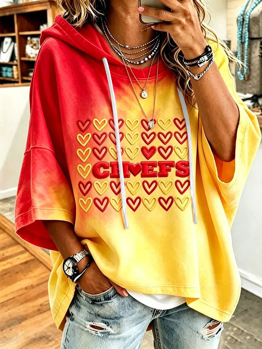 Women’s Football Fan Printed Casual Hoodie