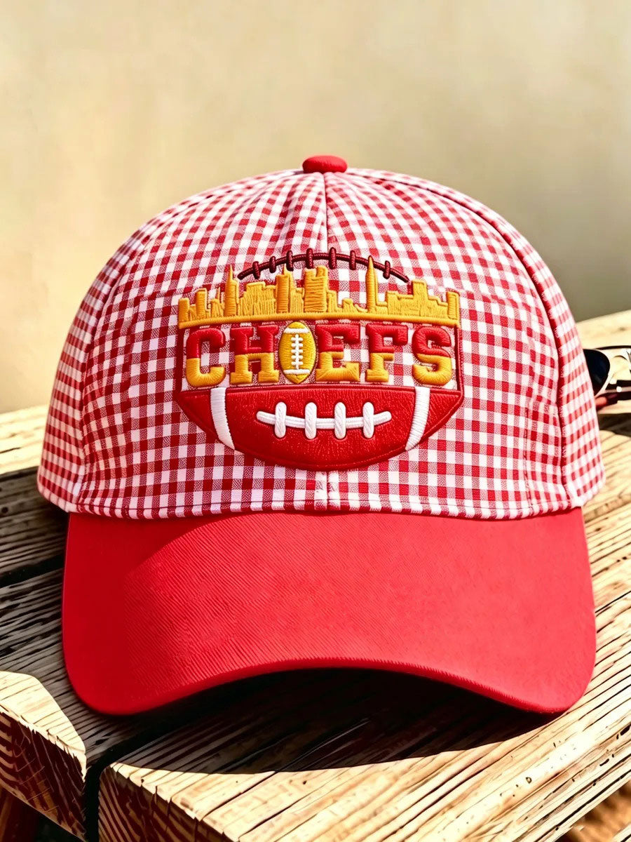 Football fan print casual unisex cap