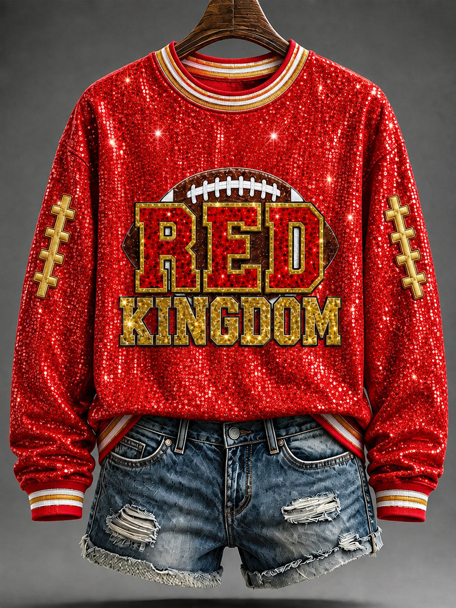 Women's Football Gameday Gift For Football Fans Regular Sweatshirt