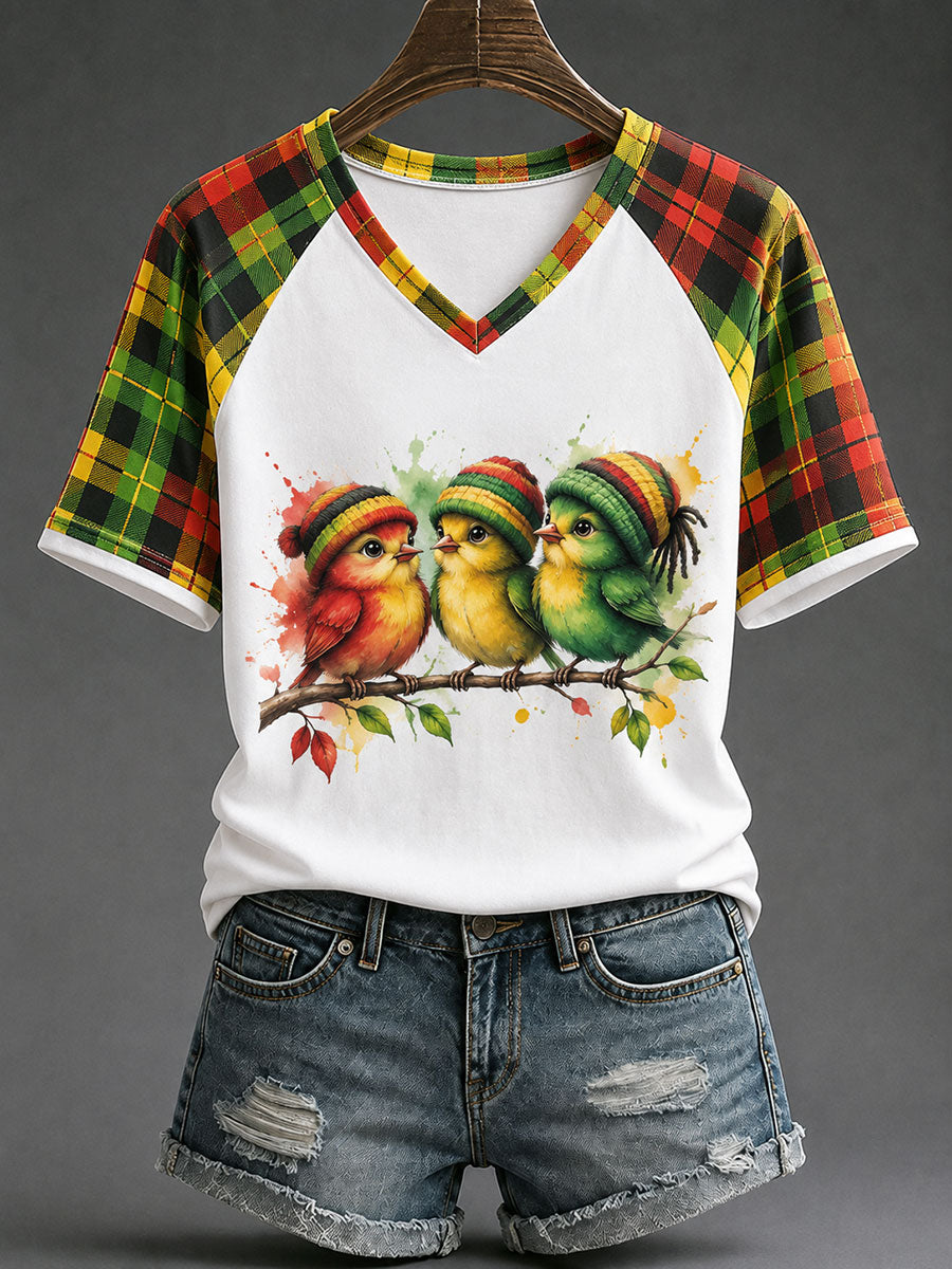 Women's 'Every Little Thing Is Gonna Be Alright' Printed Casual T-Shirt