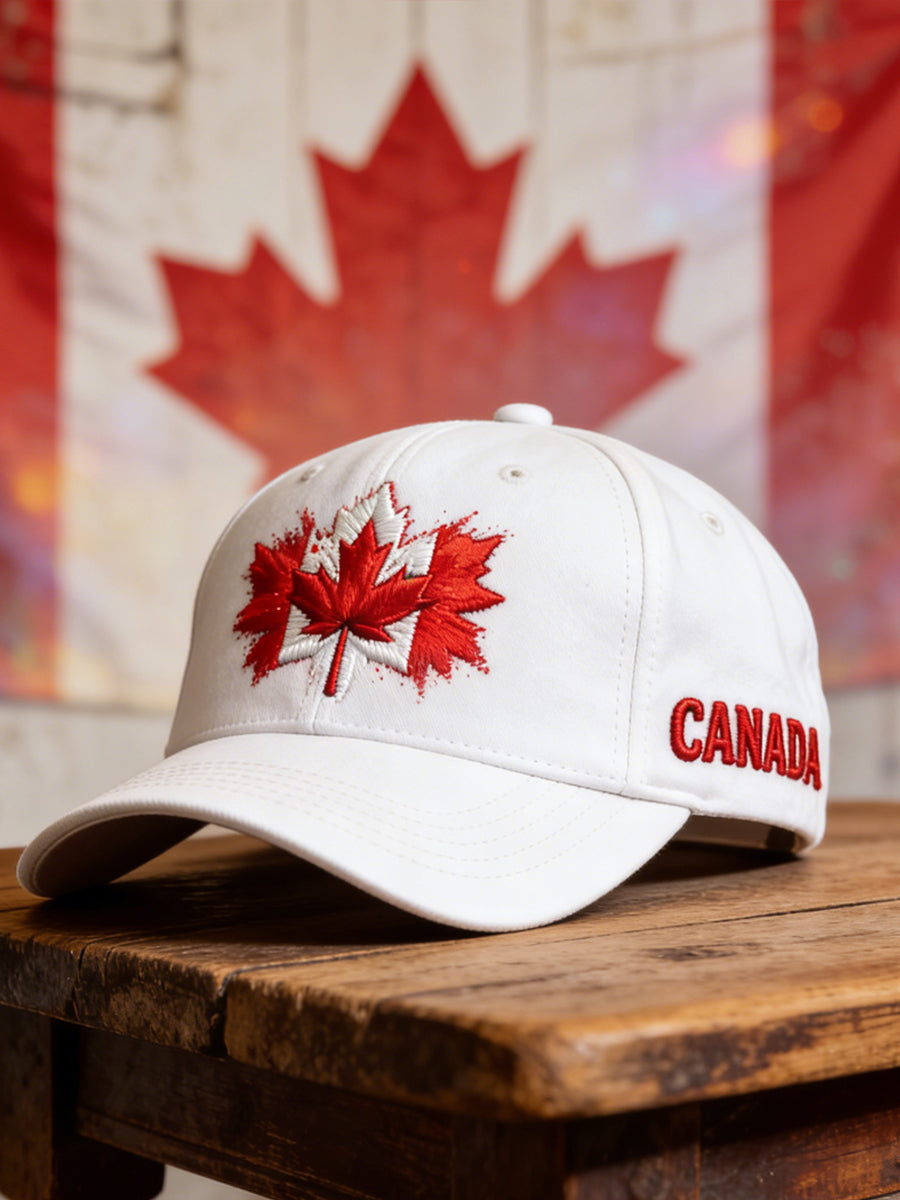Retro Canadian Flag Maple Leaf Casual Baseball Cap