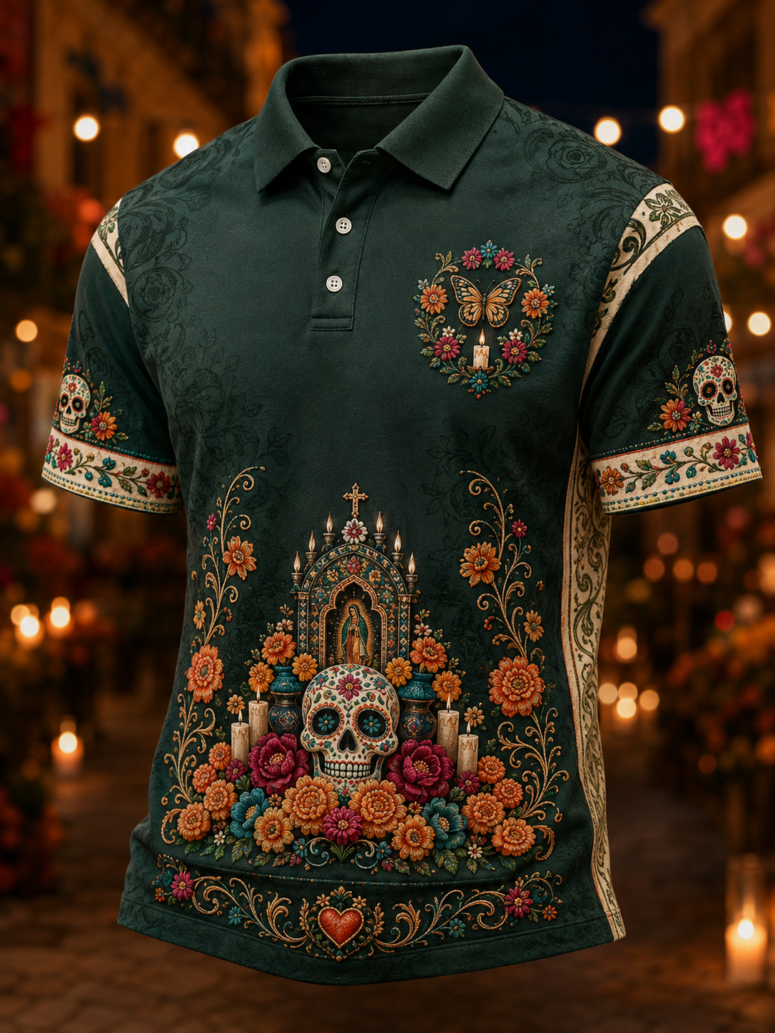 Men's Day Of The Dead Short Sleeve Shirt