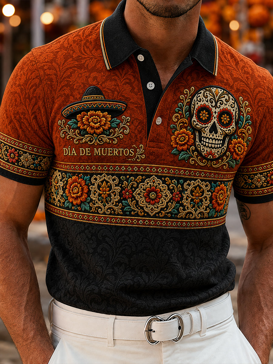 Men's Mexico's Day Of The Dead Short Sleeve Shirt