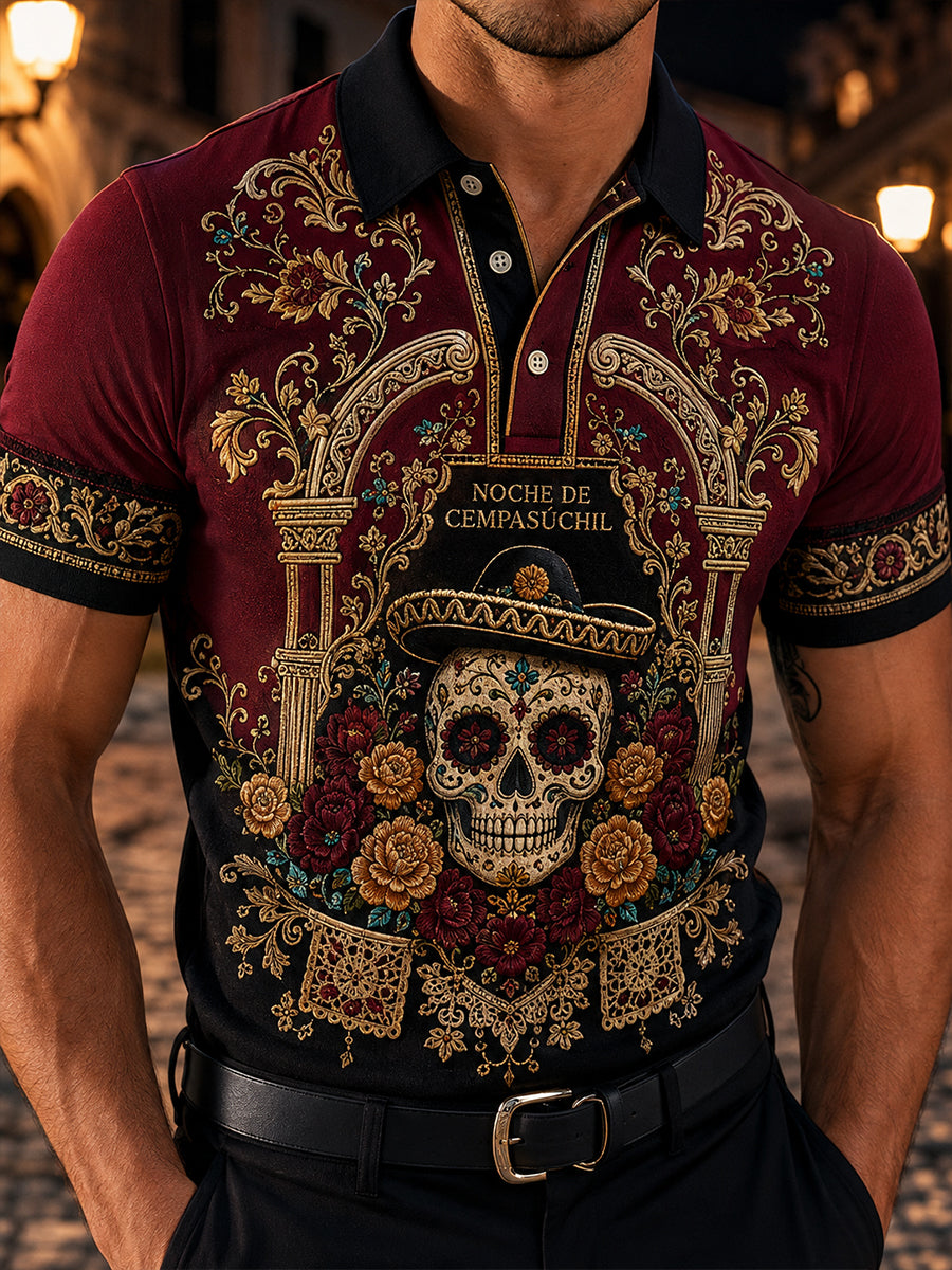 Men's Mexico's Day Of The Dead Short Sleeve Shirt