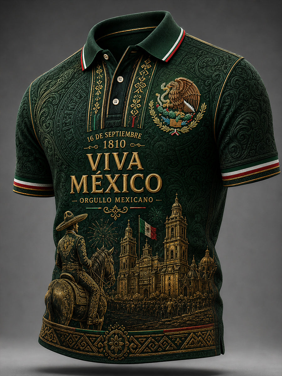 Men's Mexican Independence Day Short Sleeve Shirt