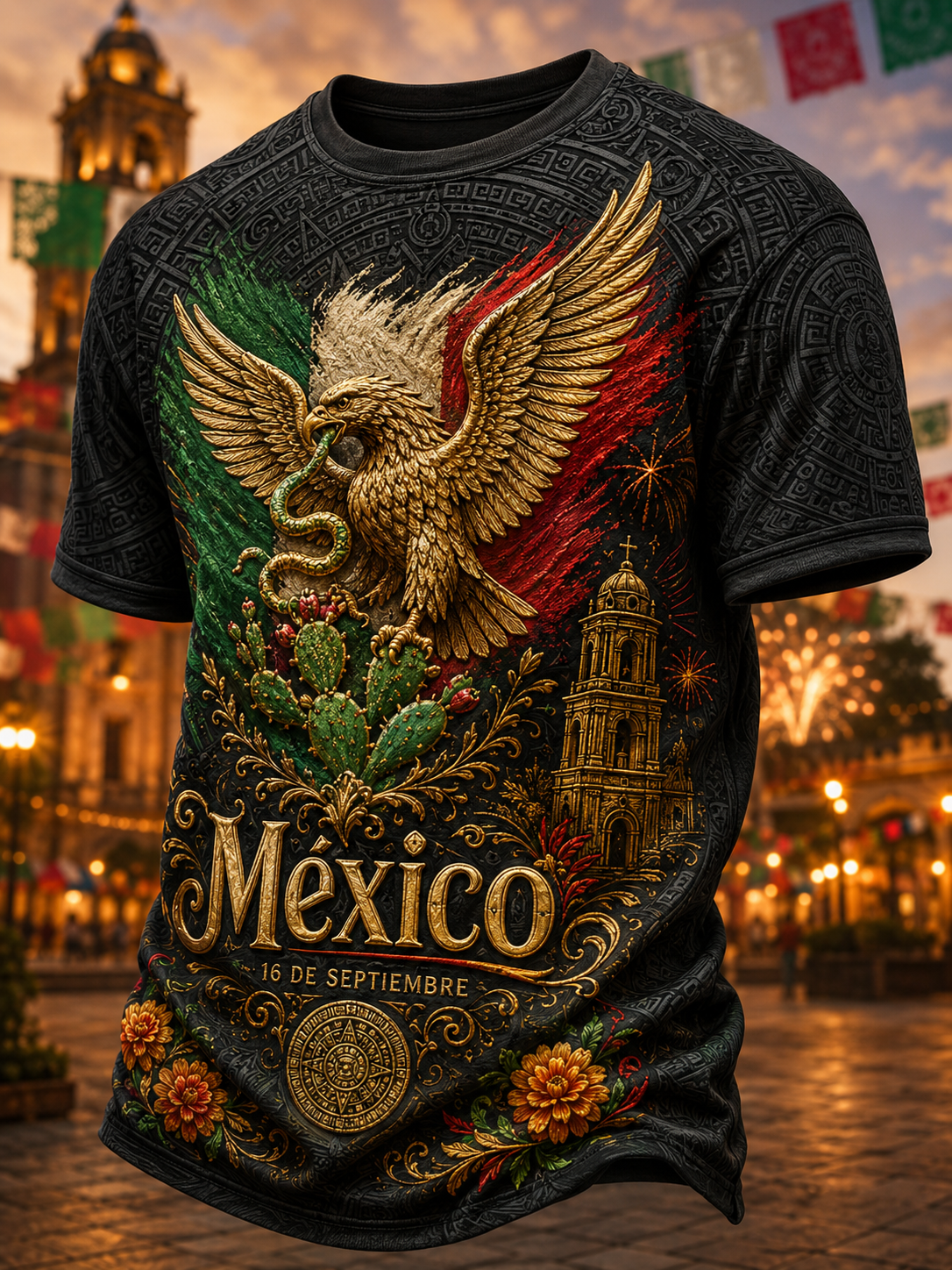 Men's Mexican Independence Day Short Sleeves T-Shirt