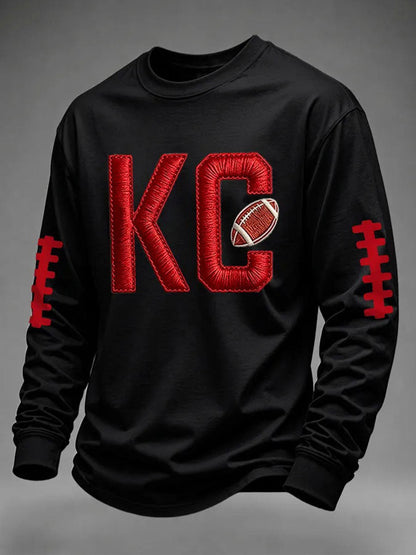 Men's Game Day Football Printed Casual Sweatshirt