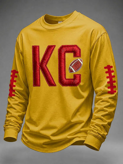 Men's Game Day Football Printed Casual Sweatshirt