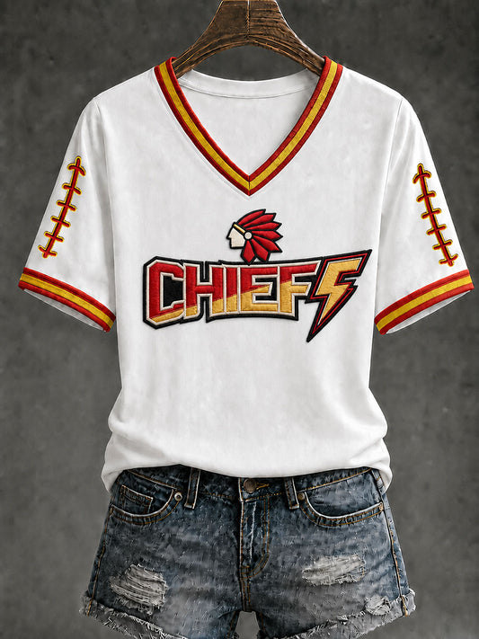 Women's Game Day Football Printed Casual T-Shirt
