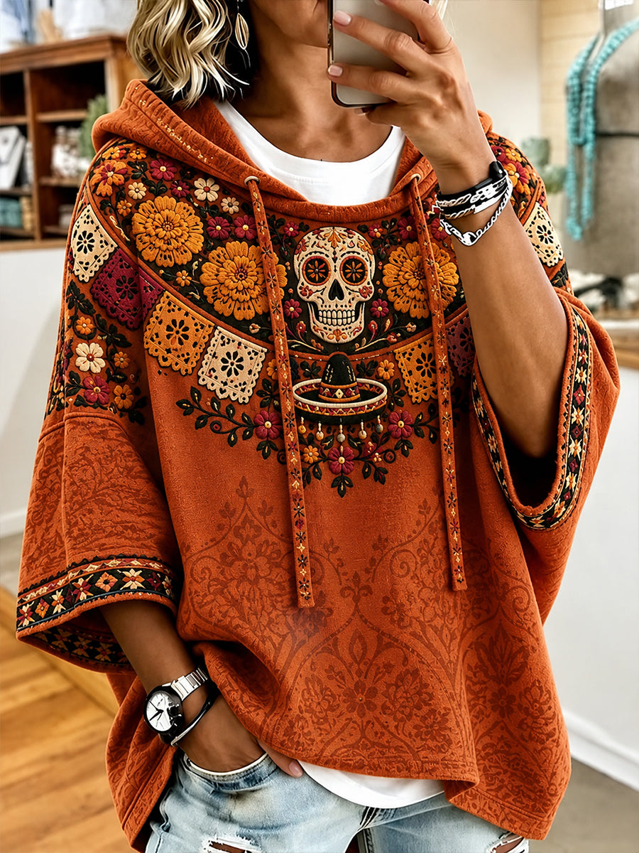 Women's Mexico's Day of the Dead  Short-Sleeve Hoodie