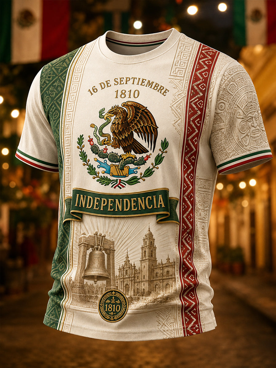 Men's Mexican Independence Day Short Sleeves T-Shirt