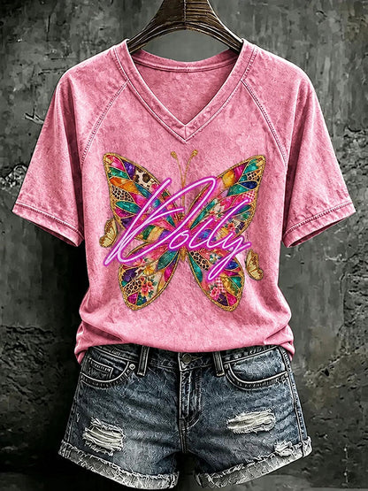 Women's Country Music Print Casual T-Shirt