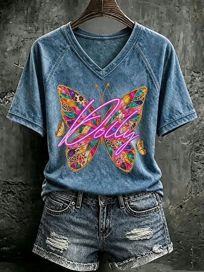 Women's Country Music Print Casual T-Shirt