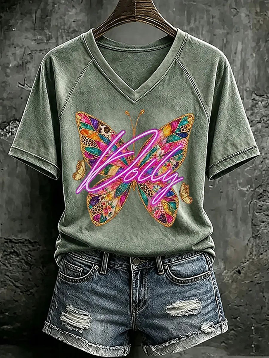Women's Country Music Print Casual T-Shirt