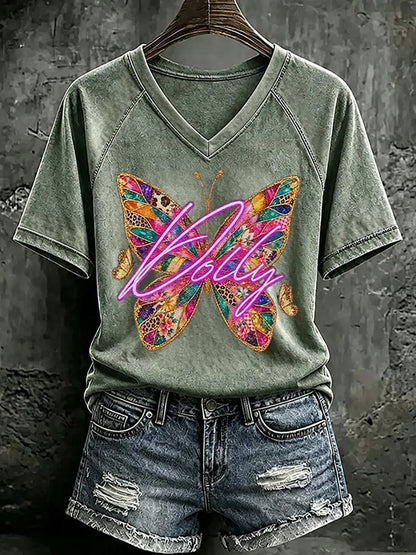 Women's Country Music Print Casual T-Shirt