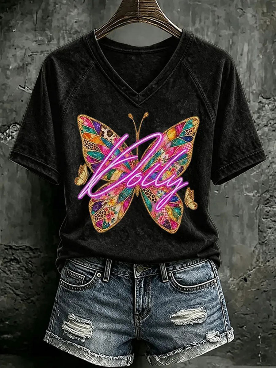 Women's Country Music Print Casual T-Shirt