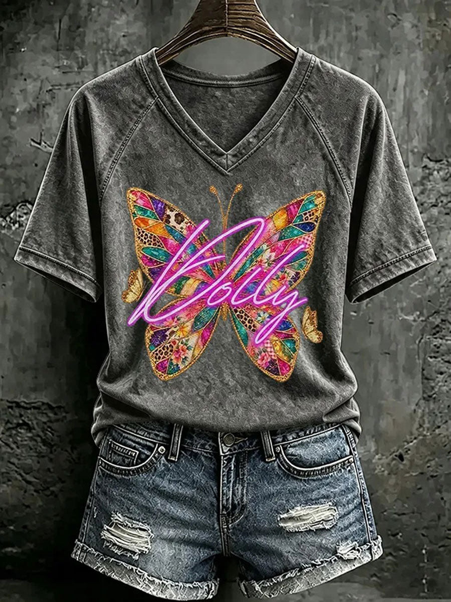 Women's Country Music Print Casual T-Shirt