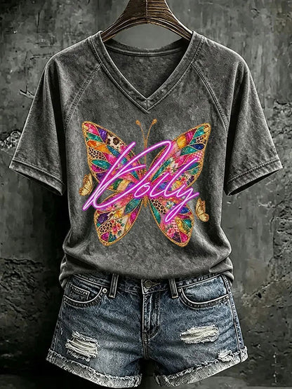Women's Country Music Print Casual T-Shirt