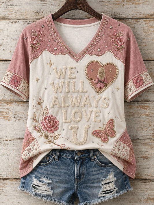 Women's Rip Country Music Lover of Country Printed T-Shirt