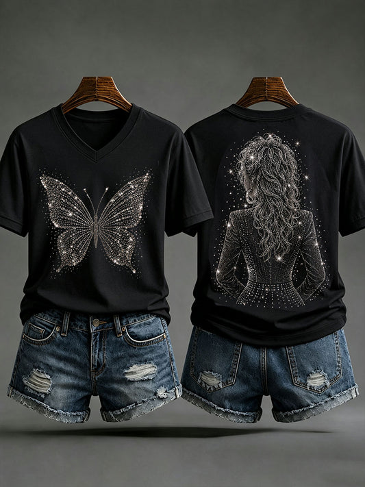 Women's Rip Country Music Printed Short-sleeved T-shirt