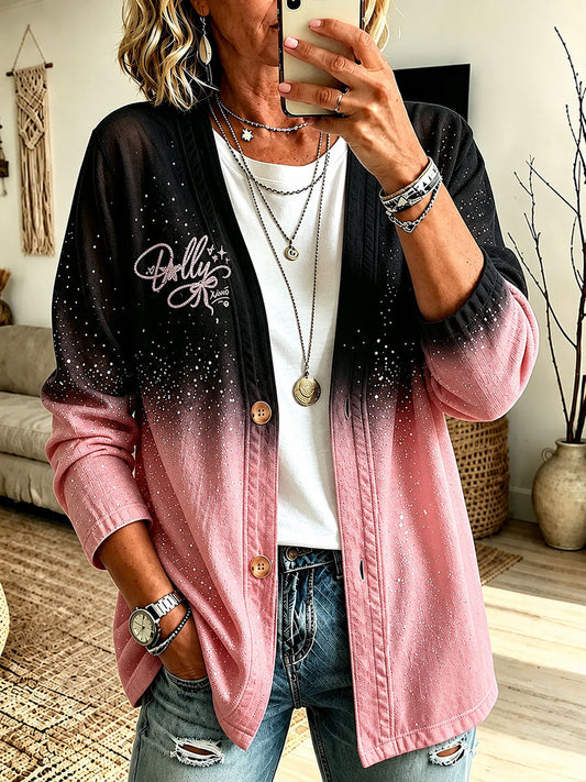 Women's Country Legend Singer Tribute Casual Cardigan