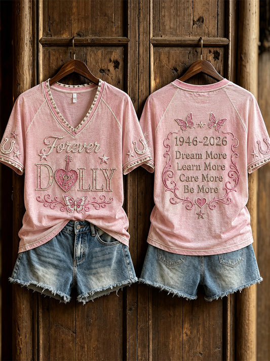 Women's Country Music Legend Print Memorial short-sleeved T-shirt