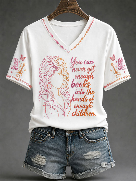 Women's Country Music Print Casual T-Shirt