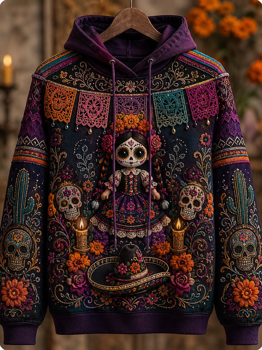 Women's Mexico's Day of the Dead  Printed Sweatshirt